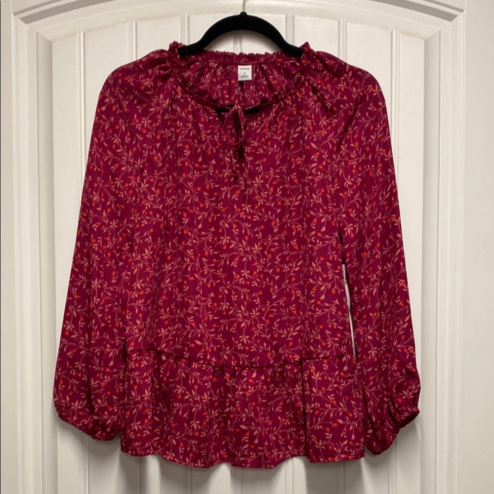 Old Navy Ruffled Blouse with Peter Pan Collar